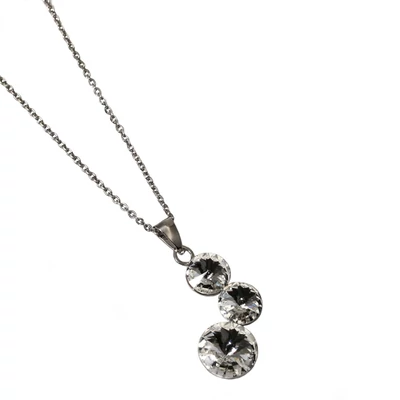 Ezüst nyaklánc swarovski medállal