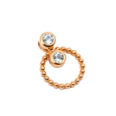 Rozé arany medál akvamarinnal 