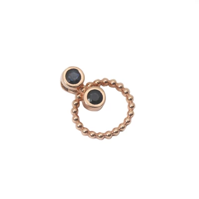 Rozé arany medál zafir kövekkel