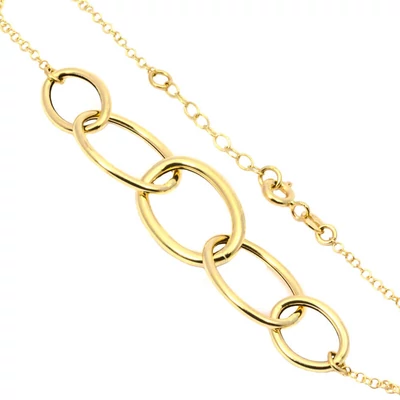 Sárga arany női karlánc nagy szemes betéttel