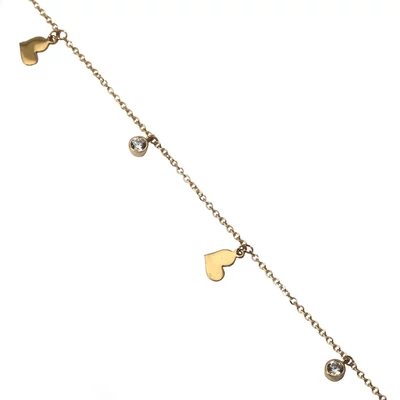 Sárga arany női karlánc