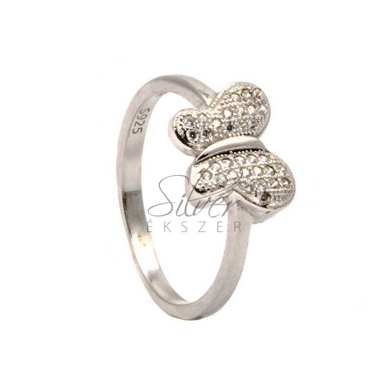 54-es méretű pillangó formájú ezüst gyűrű