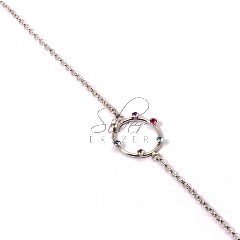 Ezüst karkötő swarovski kristállyal