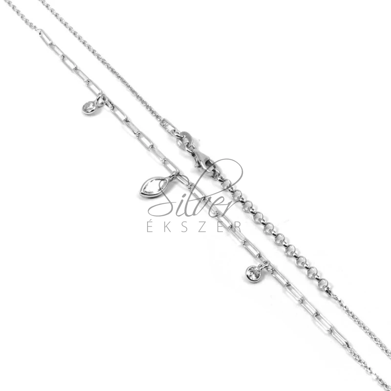 Ezüst nyaklánc swarovski kristállyal