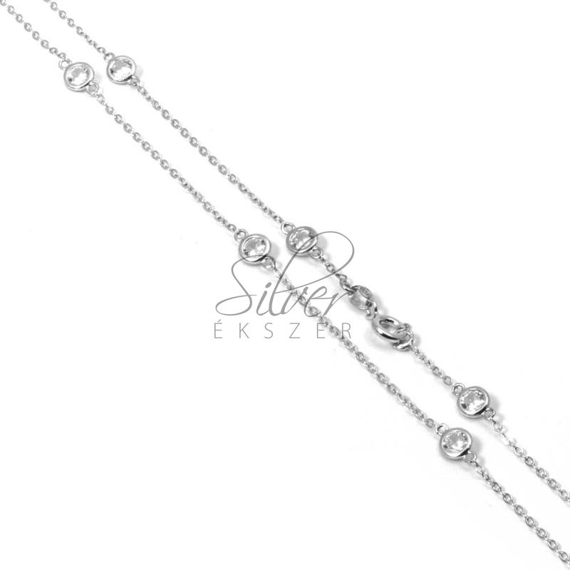 Ezüst nyaklánc swarovski kristállyal