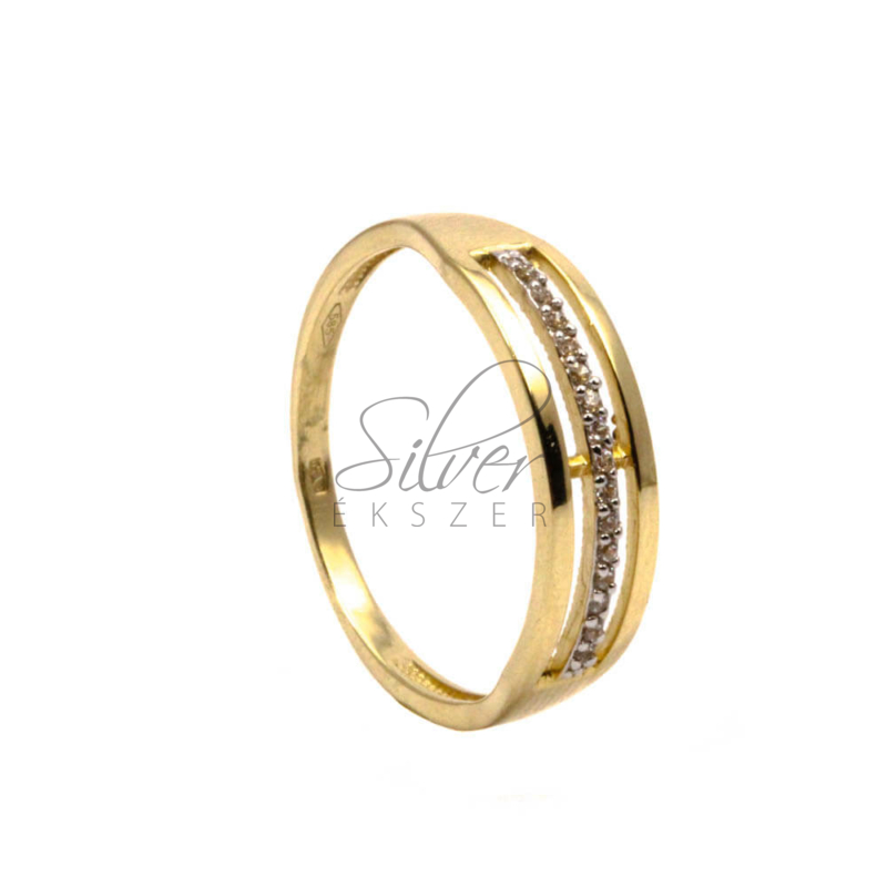 62-es méretű sárga arany modern gyűrű