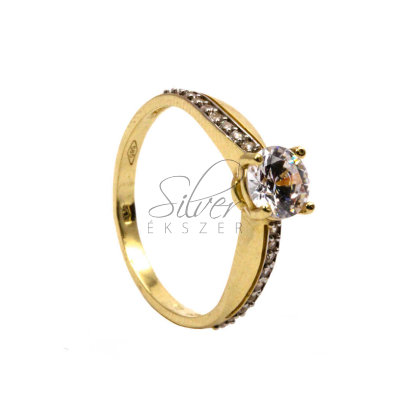 57-es méretű sárga arany lánykérő gyűrű
