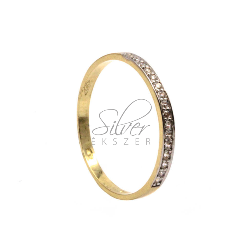 60-as méretű sárga arany modern gyűrű
