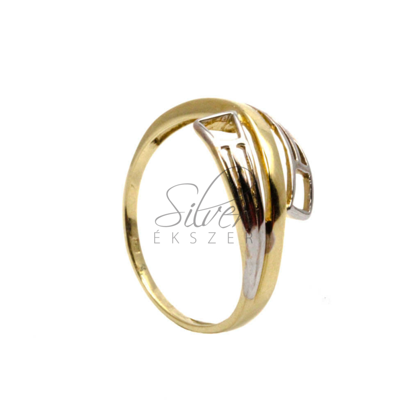 59-es méretű sárga-fehér arany gyűrű