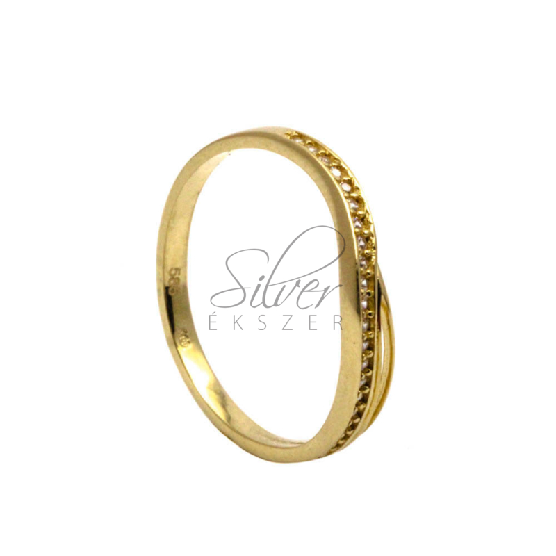 57-es méretű sárga arany modern gyűrű