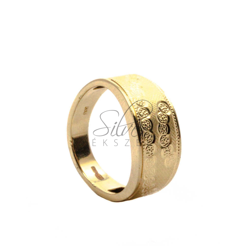 56-os méretű sárga arany modern gyűrű
