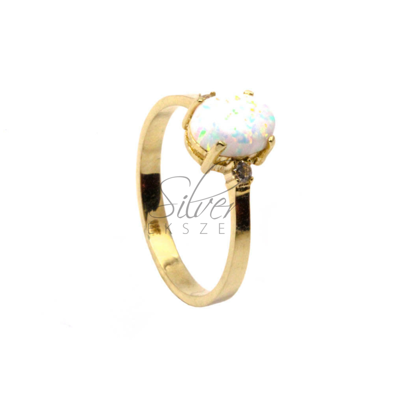 56-os sárga arany gyűrű opál kővel