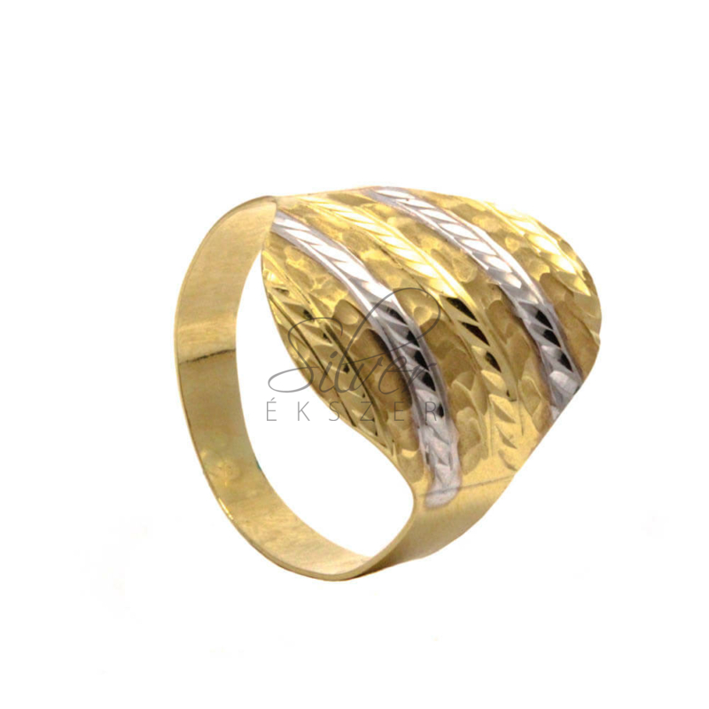 64-es méretű sárga arany modern gyűrű