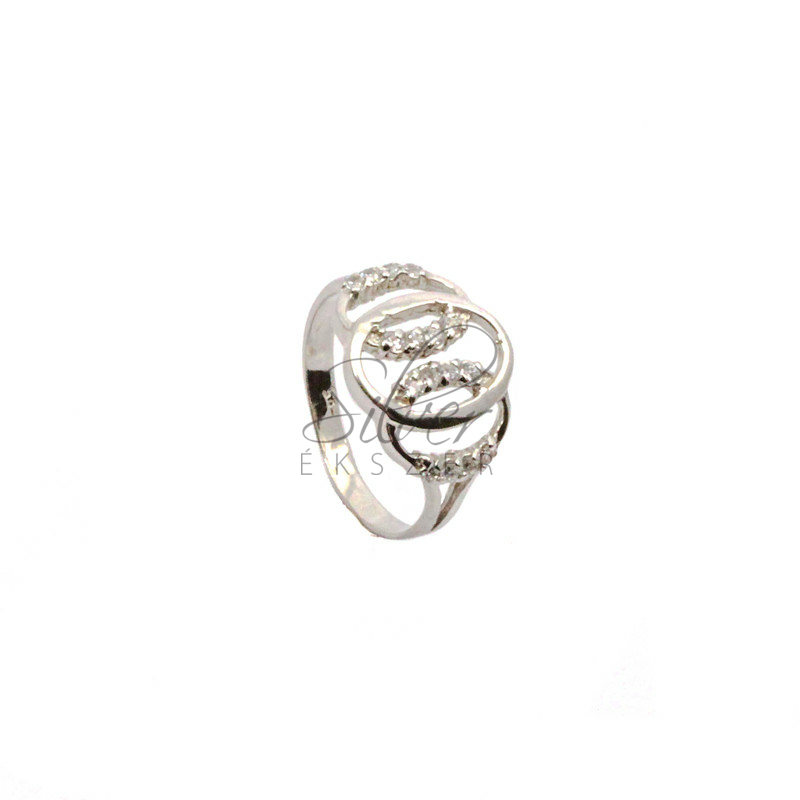 55-ös méretű fehér arany modern fazonú gyűrű 