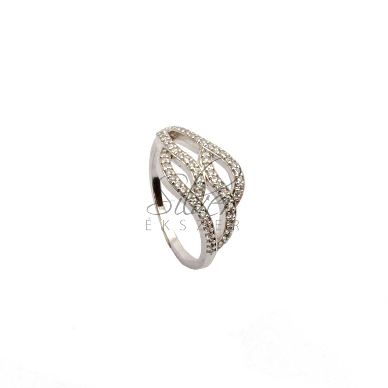 55-ös méretű fehér arany modern gyűrű