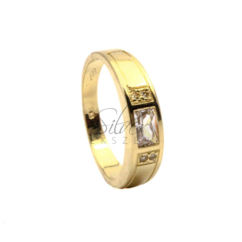 55-ös méretű sárga arany modern gyűrű