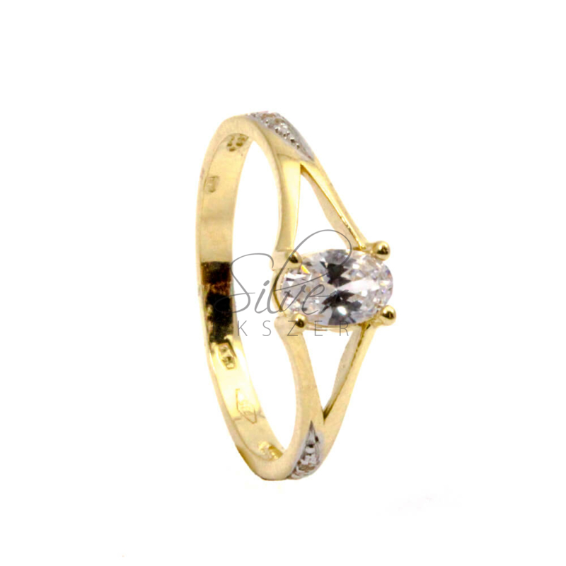 55-ös méretű sárga arany lánykérő gyűrű