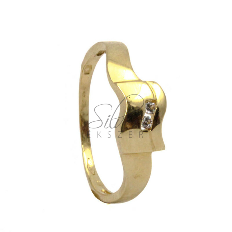 55-ös méretű sárga arany köves gyűrű 