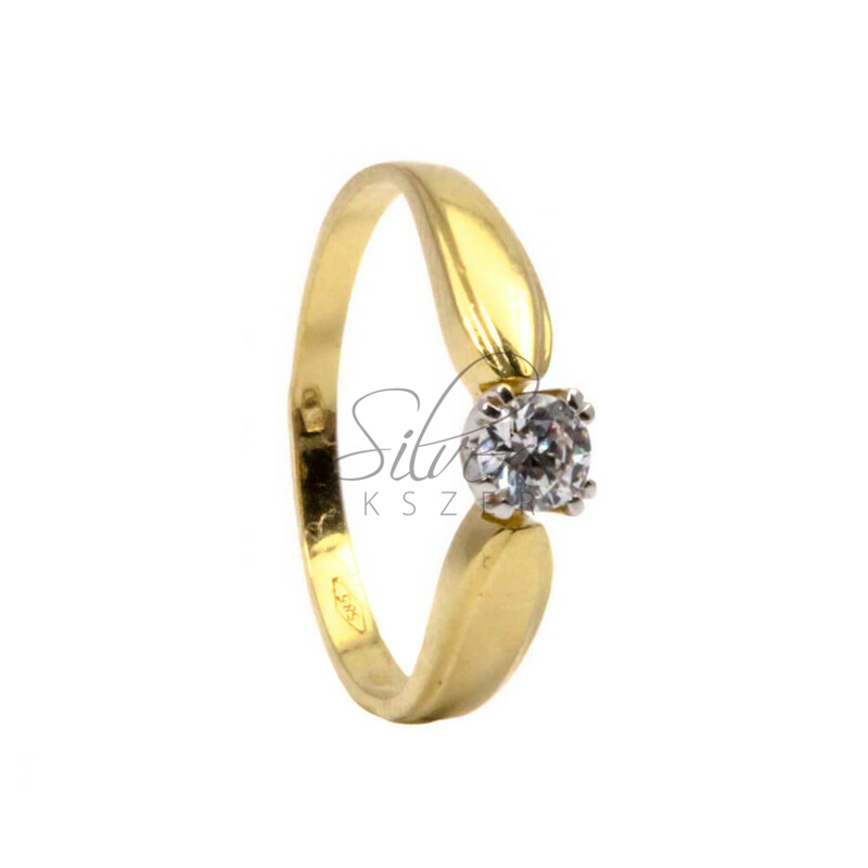 56-os méretű sárga arany lánykérő gyűrű