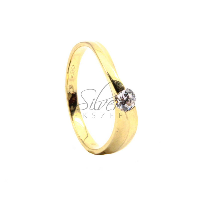56-os méretű sárga arany lánykérő gyűrű