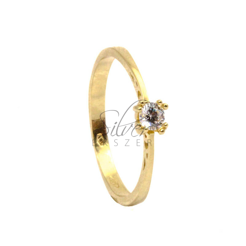 58-as méretű sárga arany klasszikus fazonú lánykérő gyűrű