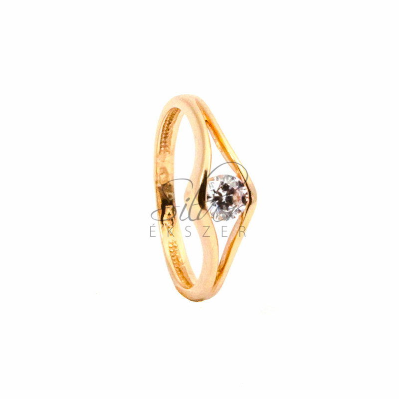 50-es méretű rozé arany lánykérő gyűrű