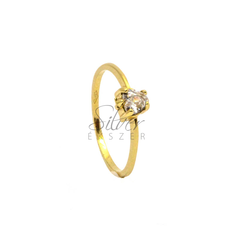 50-es méretű sárga arany lánykérő gyűrű