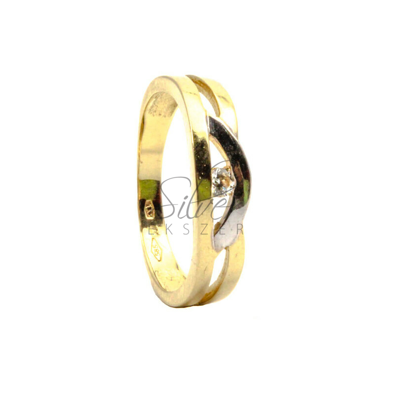 53-as méretű sárga arany cirkónia köves gyűrű