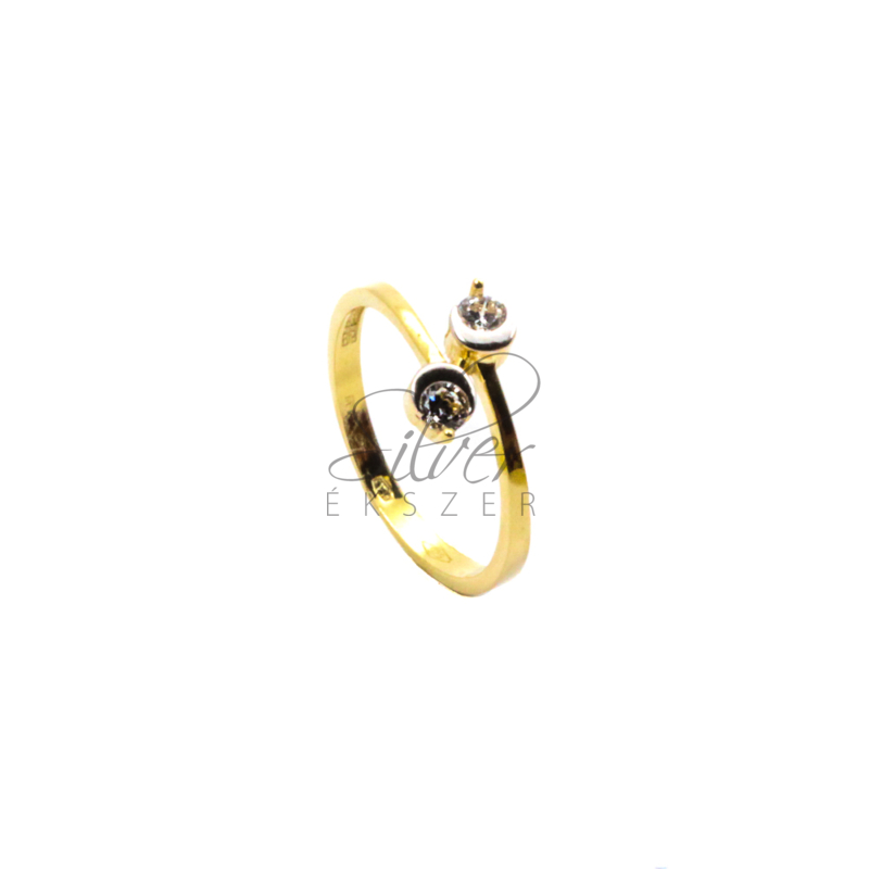 54-es méretű sárga arany modern gyűrű