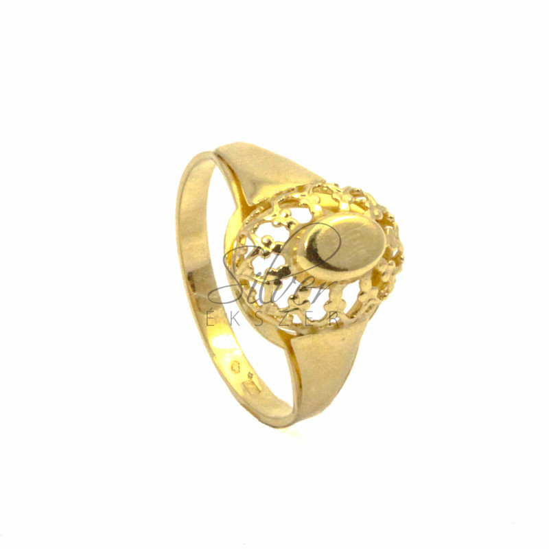 54-es méretű sárga arany klasszikus női pecsét gyűrű